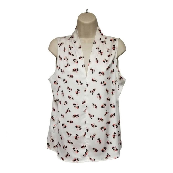 Sleeveless DeepV Neck multi color blouse size 6P - Picture 3 of 6